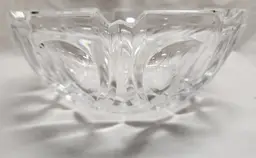 Bohemian Czech Shield and Teardrop Design Glass Bowl