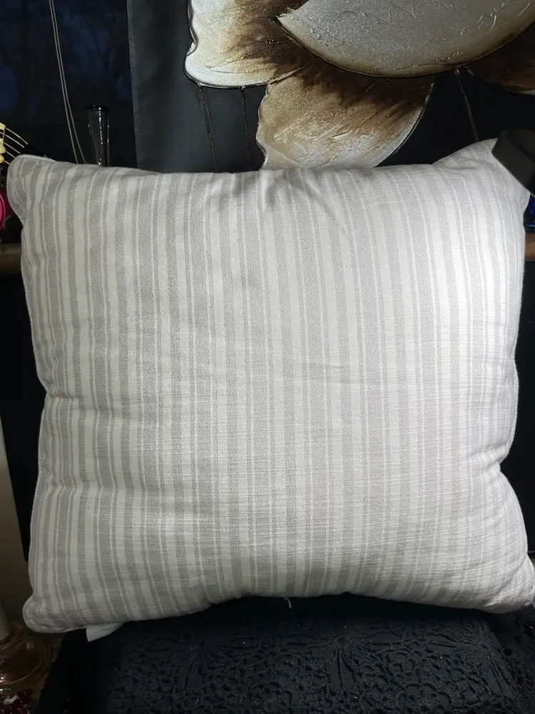 #01 Never Used This Adorable Spring/Easter Black & Cream Colored 100% Cotton Pillow