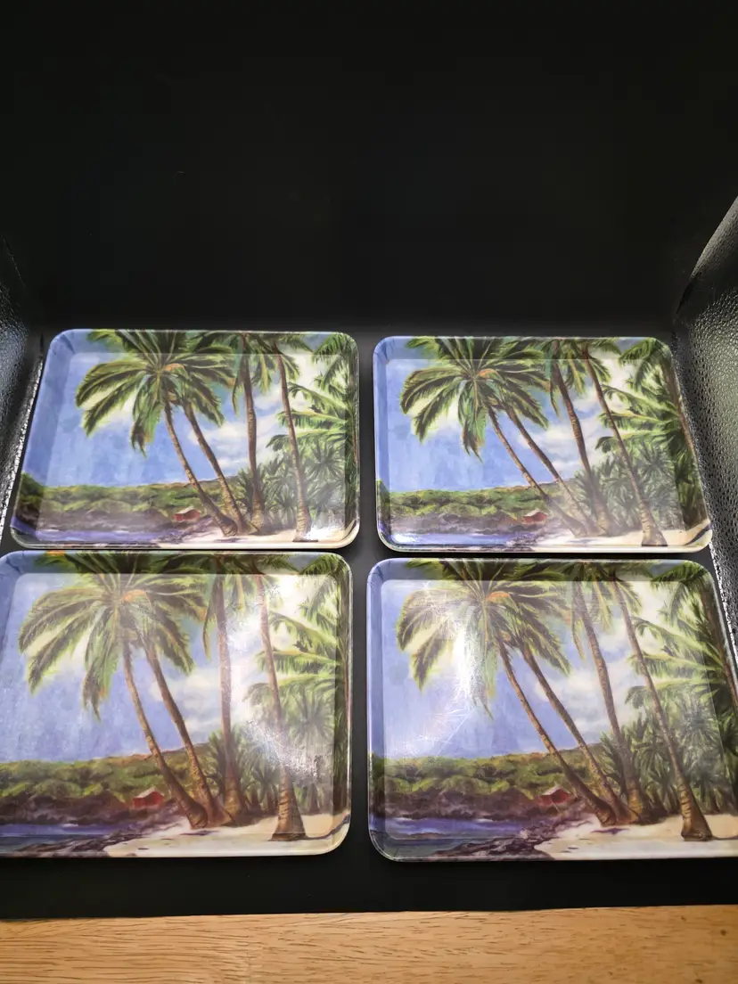 Evergreen Melamine Trays Set of 4