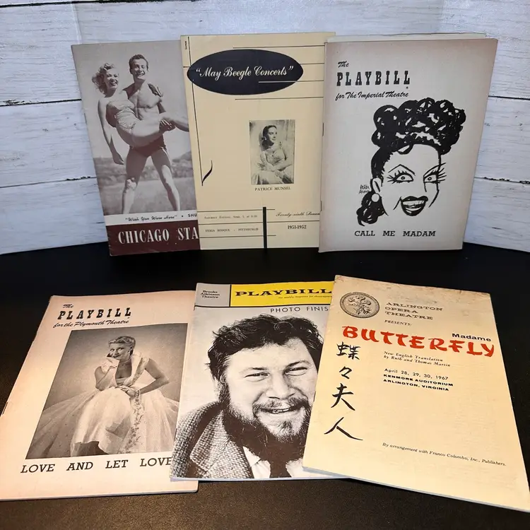 Lot of 17 Vintage Playbill & Stagebill Theater Programs 1950s 1960s Celebrity Names