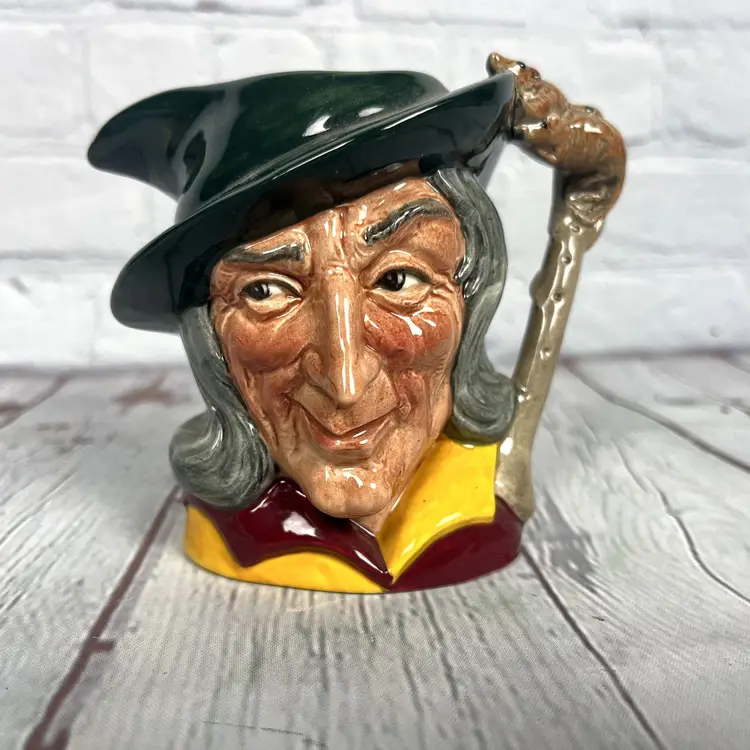 Vintage Royal Doulton England D6462 Pied Piper 4” Toby Character Jug 1953