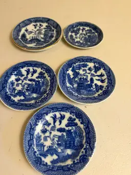 Blue and White Butter Pats Vintage