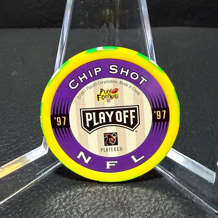 Kevin Smith 1997 Chip Shot #206 Playoff Yellow Poker Chip Dallas Cowboys