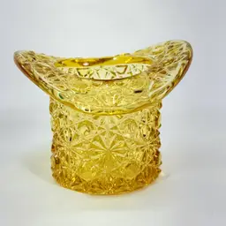 Fenton Honey Daisy And Button Top Hat Toothpick Holder