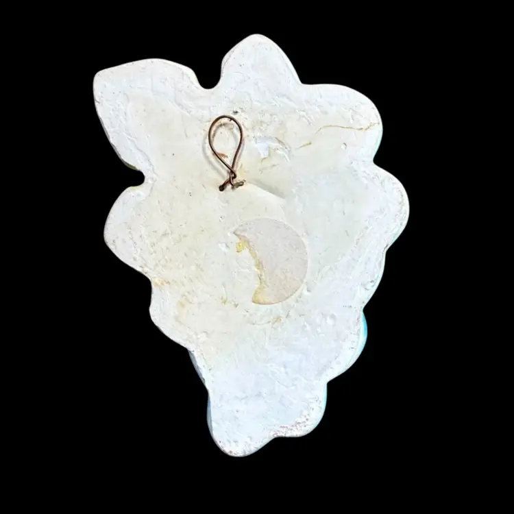 Vintage Retro Chalkware Grape Cluster Plaque, Matte, Wall Decor