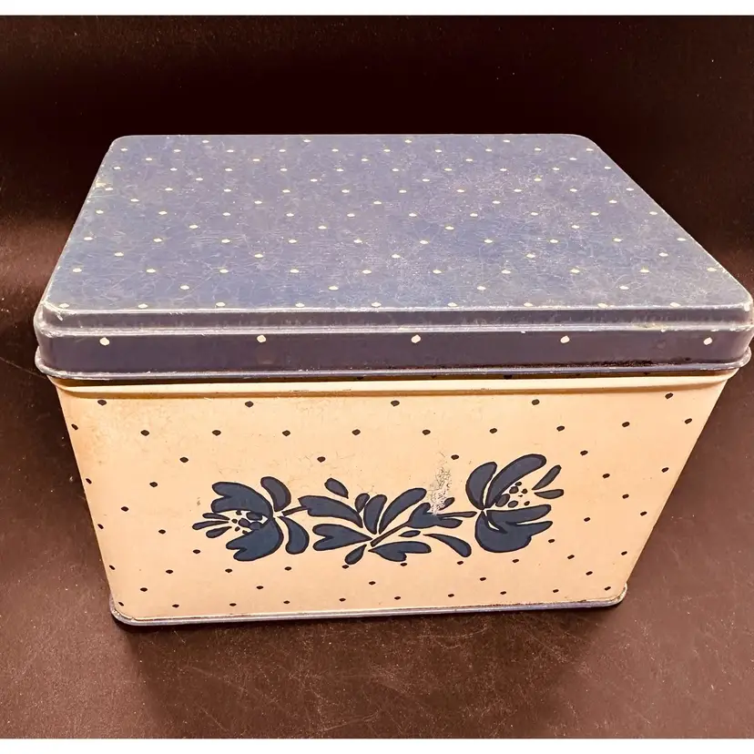 78. VTG Pfaltzgraff Metal recipe box . 1985 by Potpourri Press