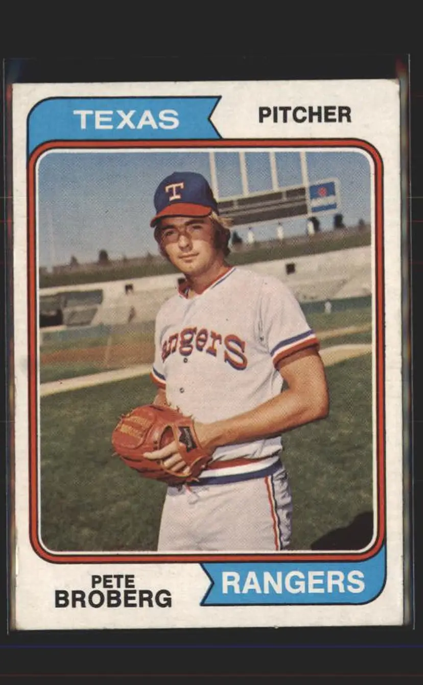 1974 Topps #425 Pete Broberg - (pk5) - Texas Rangers