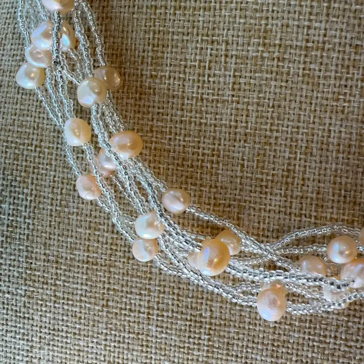 Pearl And Seed Bead Necklace