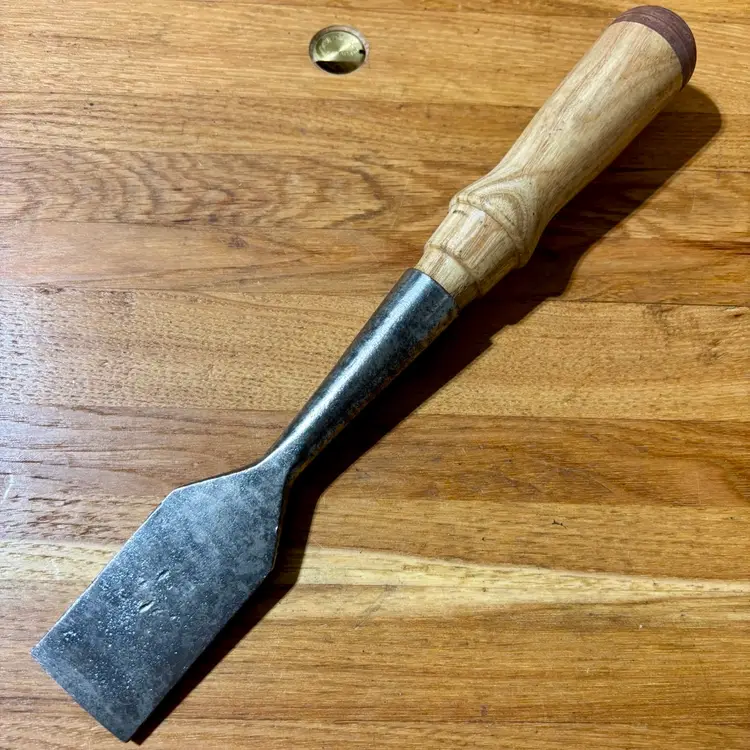 Ohio Tool Co. 1-1/2" Socket Firmer Chisel w/ New Leather Capped Handle