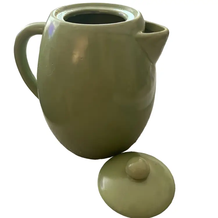 Starbucks green stoneware coffee or tea pot.