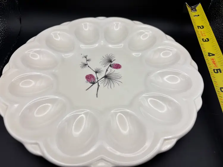 Deviled Egg Plate Wild Clover (Coupe) by Canonsburg, vintage