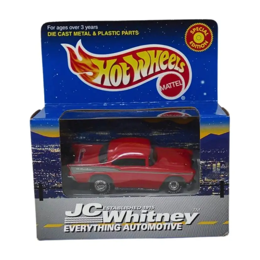 2000 HOT WHEELS JC WHITNEY #28397 RED '57 CHEVY LIMITED EDITION New in Box
