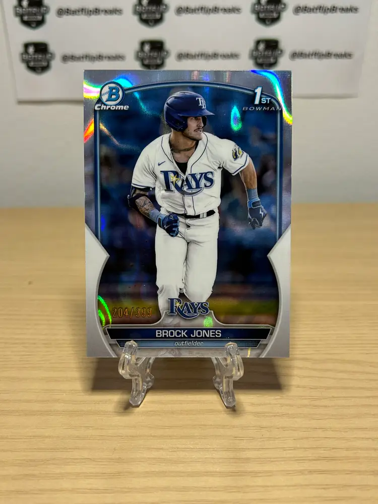 Brock Jones 2023 Bowman Chrome 1st Lava Refractor /399 #BCP-115 Tampa Bay Rays