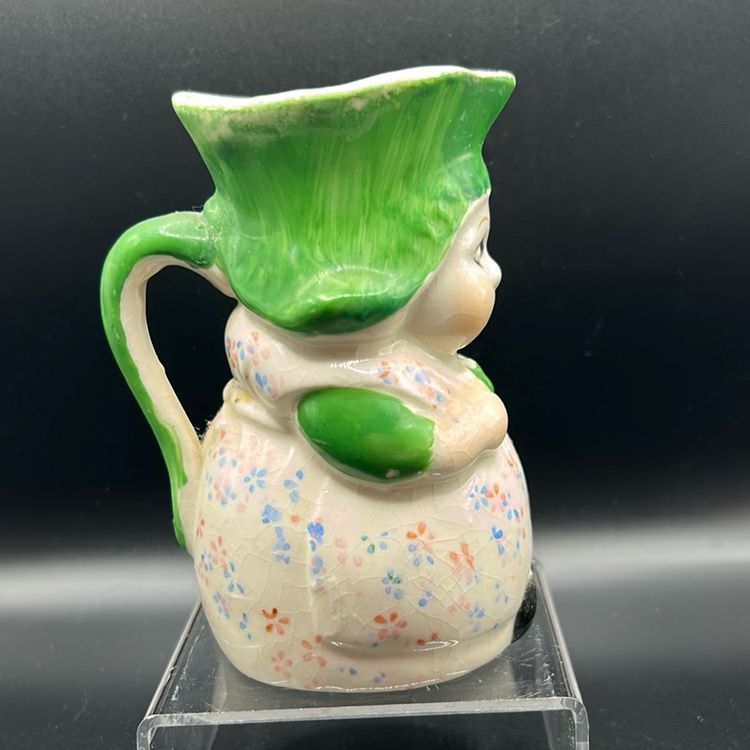 Antique Vintage Lady, Ceramic Pitcher