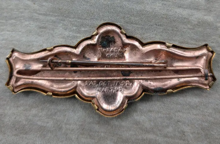 Men's Victorian Friendship Brooch, Oct 18, 1892