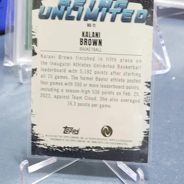 Kalani Brown 2023 Topps Athletes Unlimited Being Unlimited BU-11 Basketball