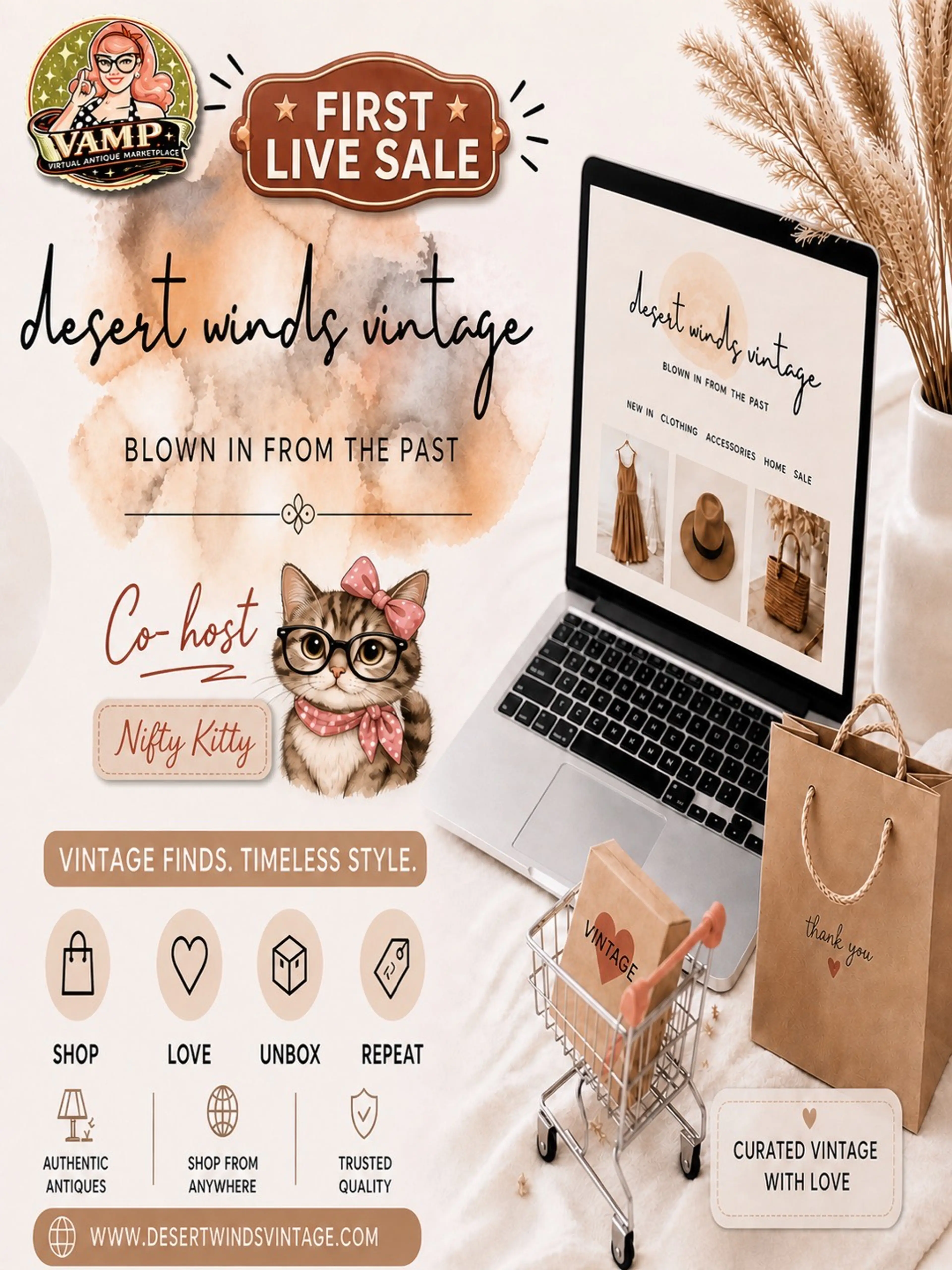 First Sale Eclectic Home Decor Co-host With Nifty Kitty
