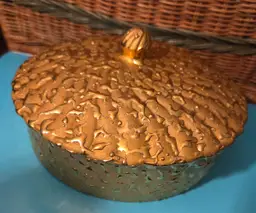 Vintage Regency-Style 22k Lidded Powder Box