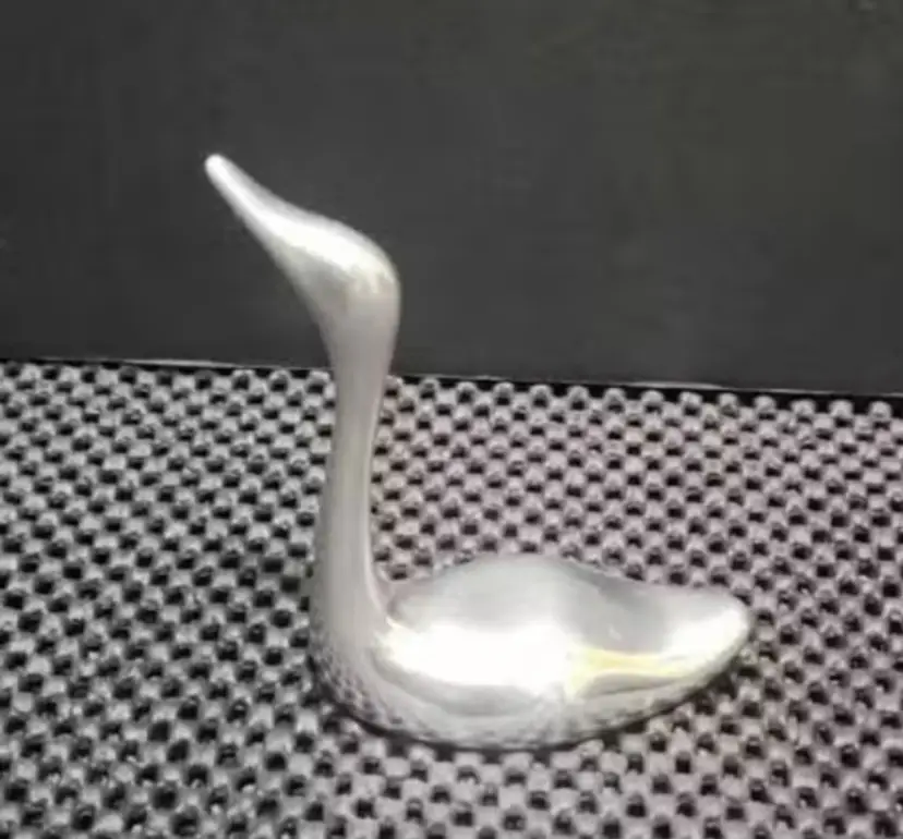 Vintage Signed Hoselton Swan Hand Crafted Solid Polished Aluminum