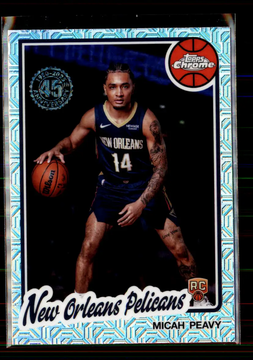 Micah Peavy 2025-26 Topps Mojo Refractor 1980-81 Topps Chrome #TC-MP - (135) - New Orleans Pelicans