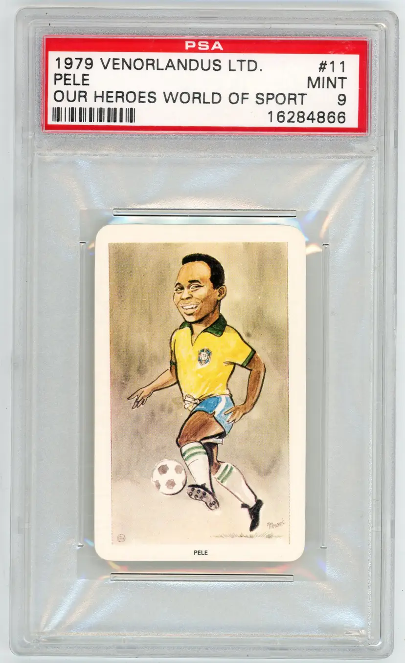 1979 Venorlandus LTD. PELE Flik-Cards #11 Our Heroes World of Sport PSA 9 MINT