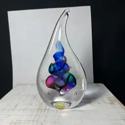 Adam Jablonski Signed Teardrop Paperweight