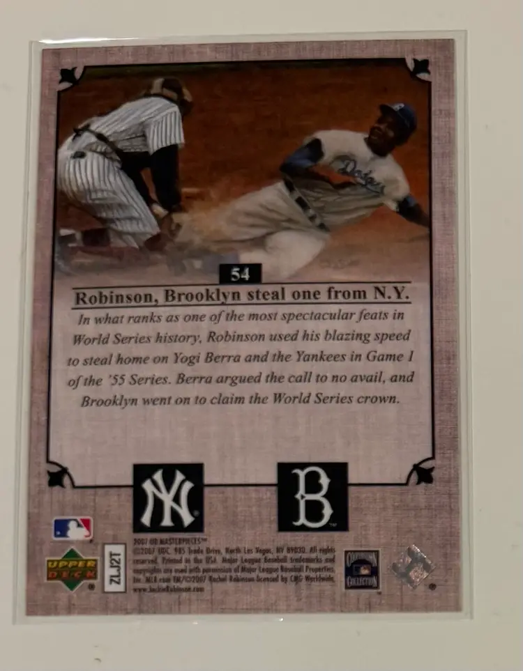 Yogi Berra Jackie Robinson UD Masterpieces New York Yankees