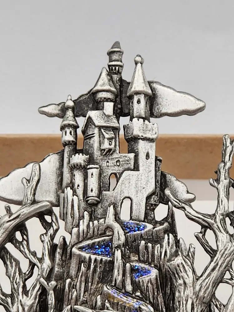 JJ Jonette Medieval Castle Pin Pewter