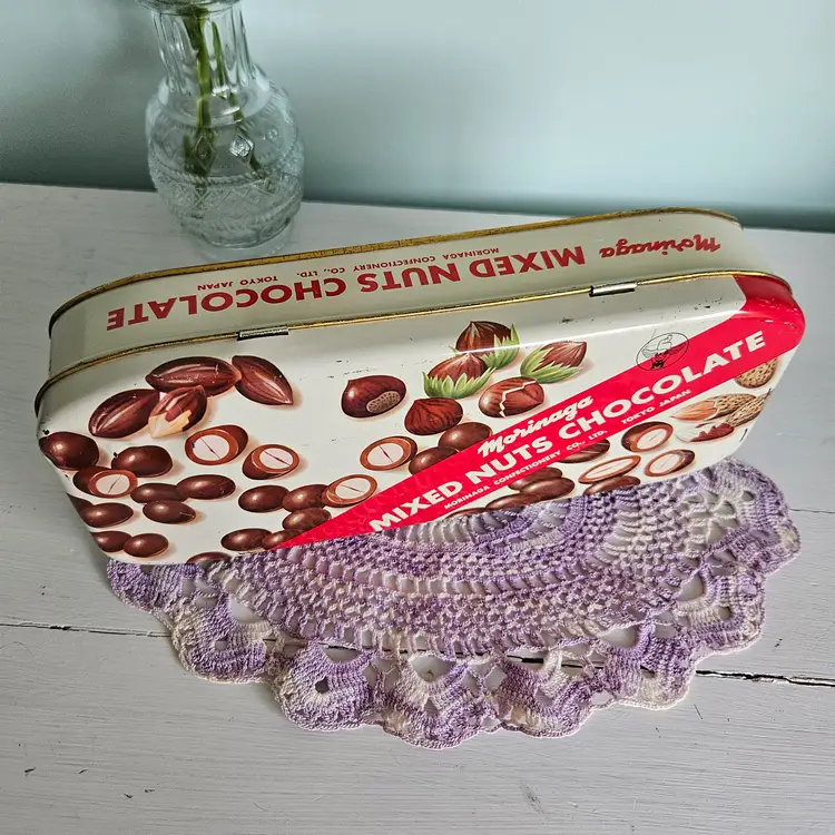 Vintage Morinaga Mixed Nuts Chocolate Tin