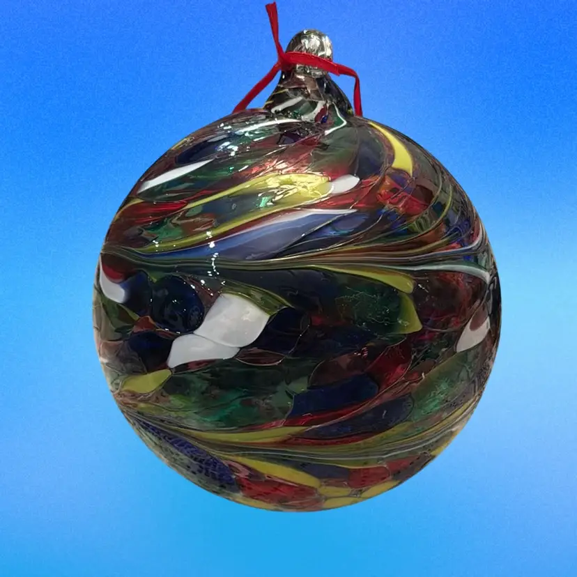 Multi-colored Witches Ball Ornament