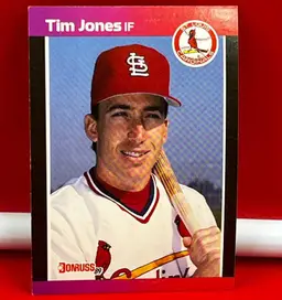 1989 Donruss Collector Baseball Trading Card Cardinals Tim Jones #555