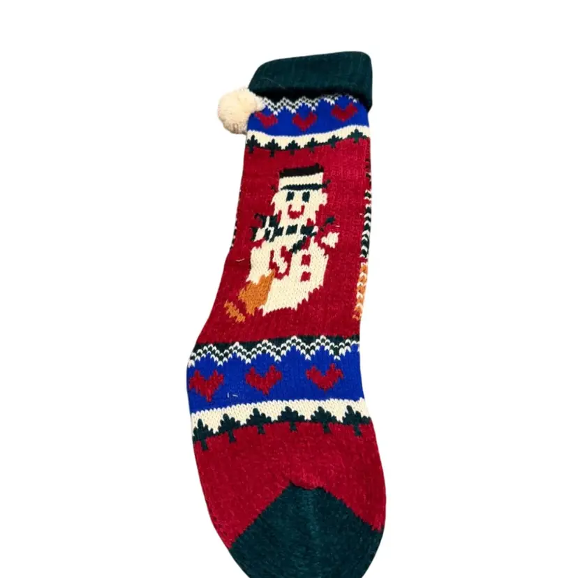 Vintage Knit Christmas Stocking