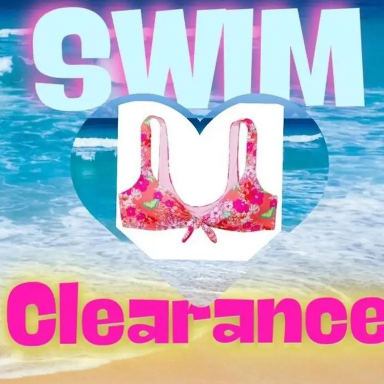 L-VICTORIA'S SECRET SWIM Tie-Front Bralette Bikini Top Pink Butterfly 🩷🦋 NWT