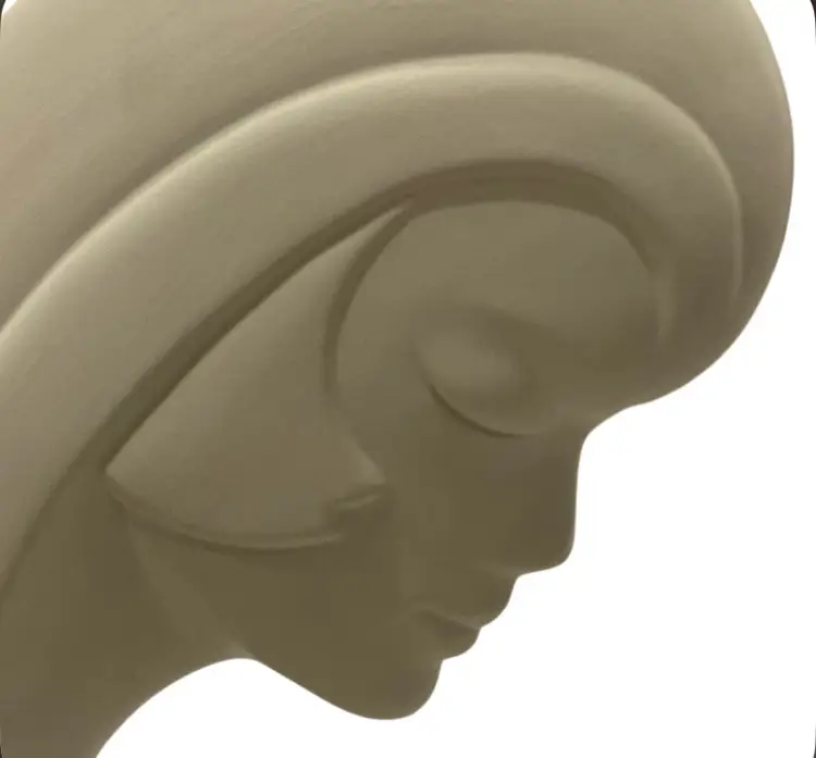 Vintage Haeger Ceramic Virgin Mary Head Sculpture Large Bust Statue 19 1/2" Tall