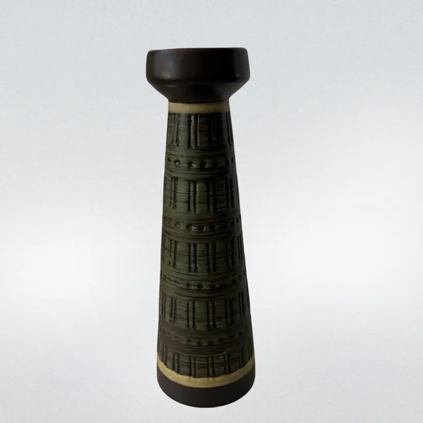 Vintage Vase In Green By Marzy & Remy Westerwald 8” X 3”