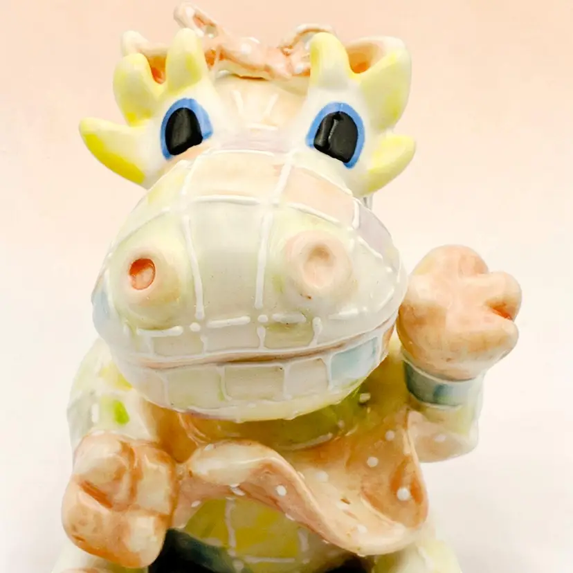 DRAGON KoKo Originals Jamie Joy Patchwork Ceramic Figurine Athena Boulgarides