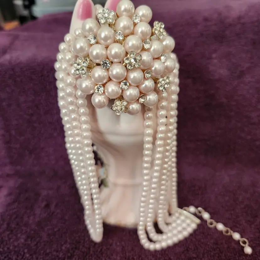 Pearl and Rhinestone choker