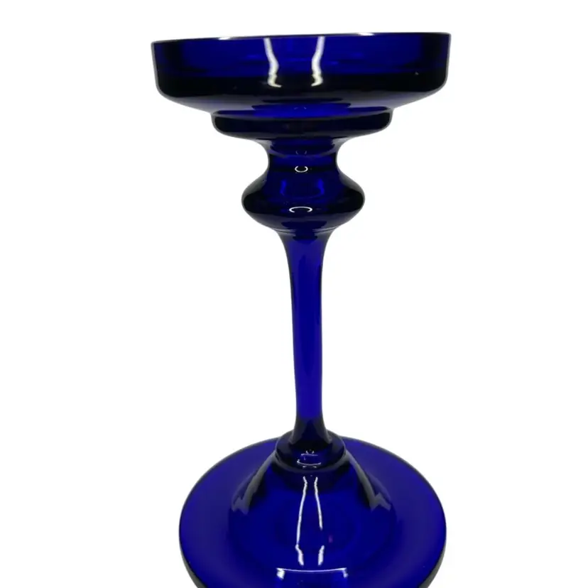 Made In Portugal @8” Tall Cobalt Blue Candle/Paperweight Holder