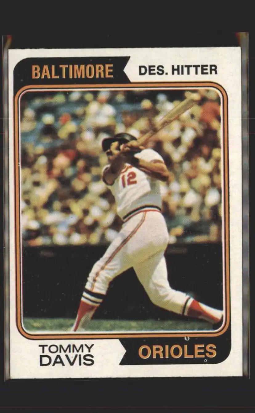 1974 Topps #396 Tommy Davis - (pk5) - Baltimore Orioles
