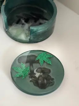 “She Loves Me Shroom Much” Coaster Set