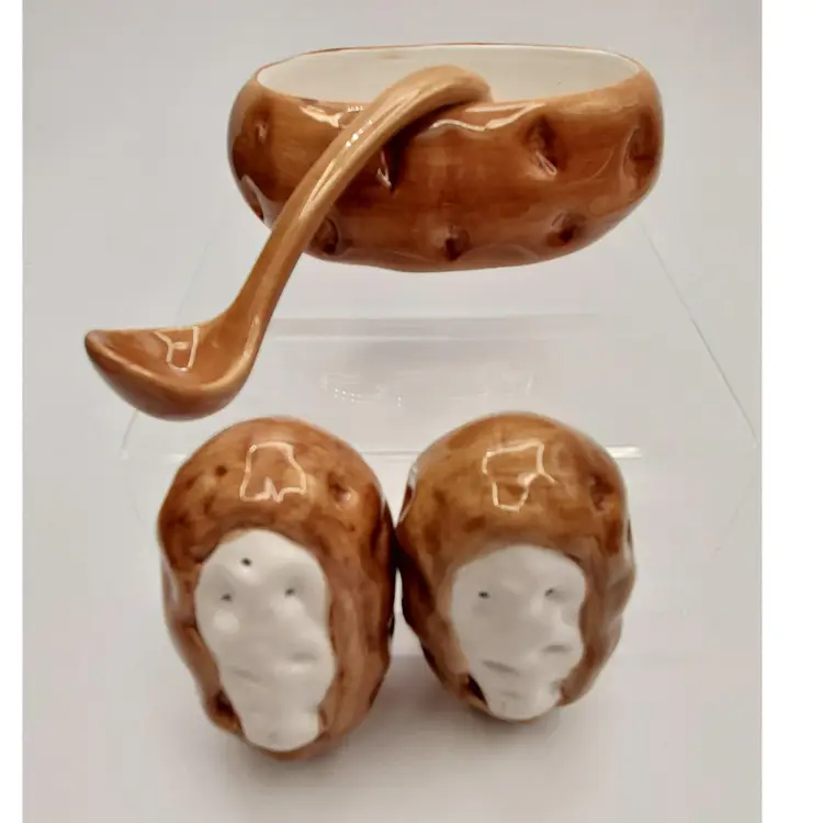 Ceramic Baked Potatoes w/ Serving Dish & Ladle by Houston Harvest