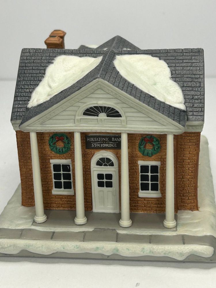 Vintage Norman Rockwell “ The Bank” Ceramic Numbered In Box @9x7x9