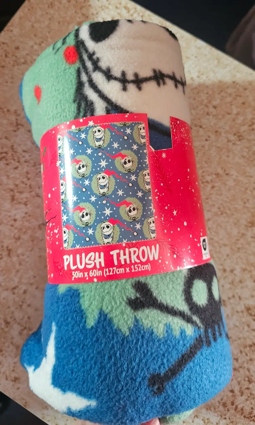 Nightmare Before Christmas Plush Throw Blanket 50x60 Jack Skellington NWT