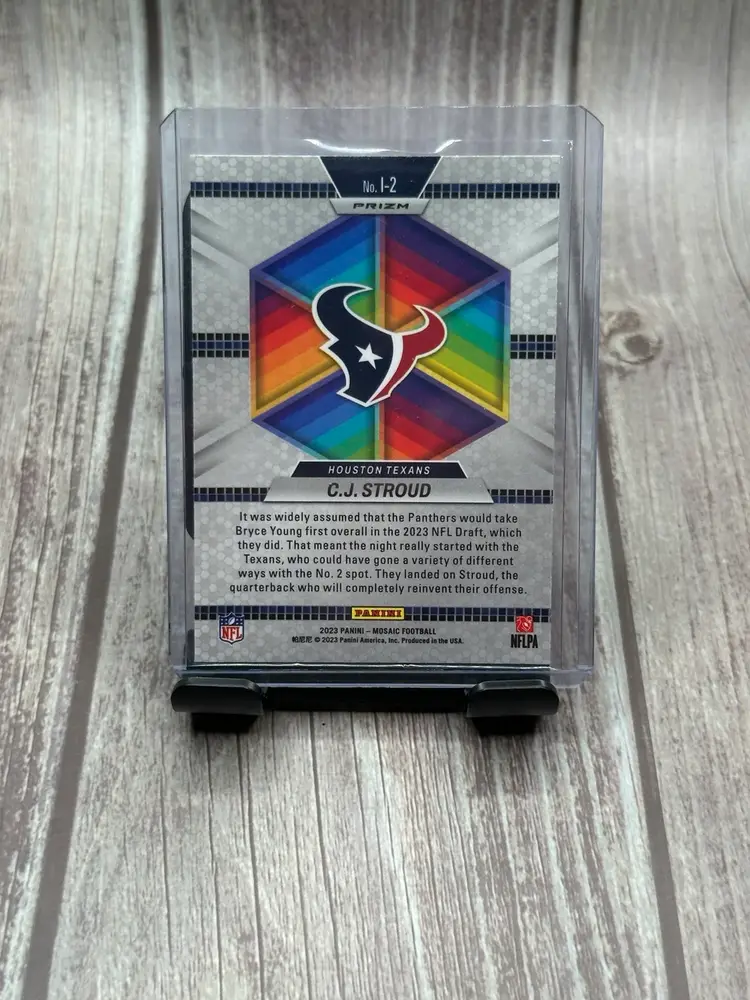 C.J. STROUD 2023 Mosaic Introductions RC No Huddle Prizm Disco 