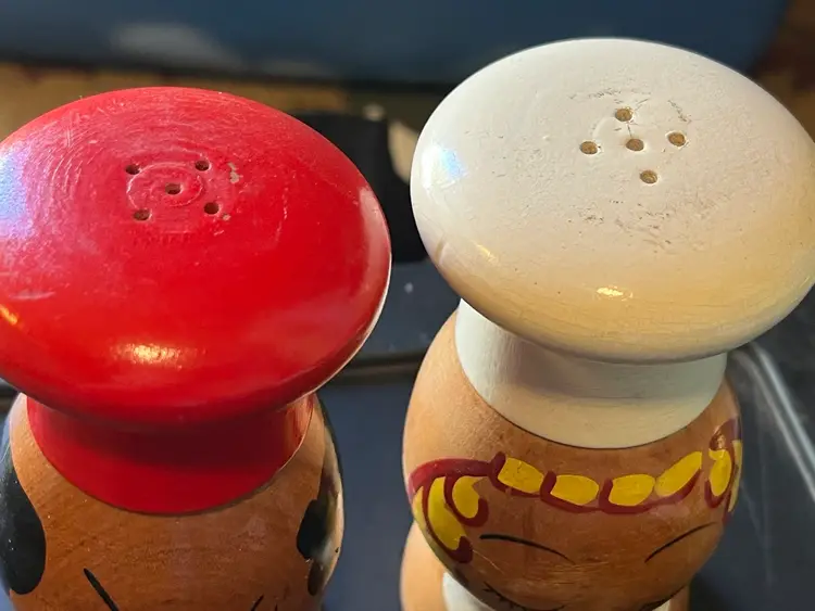 Chef Wooden Salty And Peppy Shakers