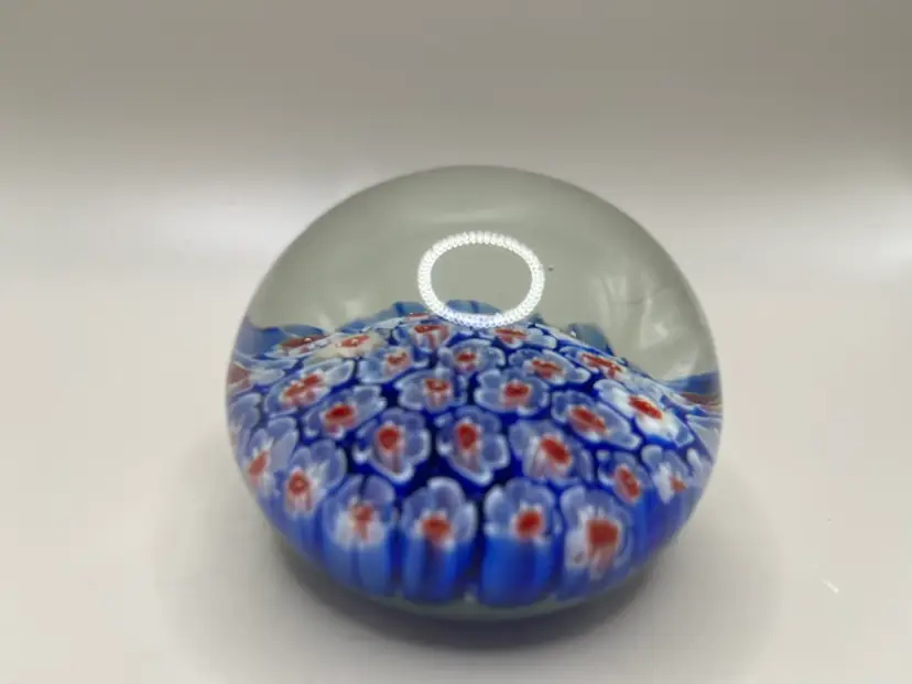 Vintage Millefiori Art Glass Paperweight
