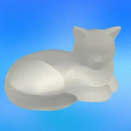 Satin Frosted Laying Cat Figurine Special Gifts Crowning Touch Paperweight 4”