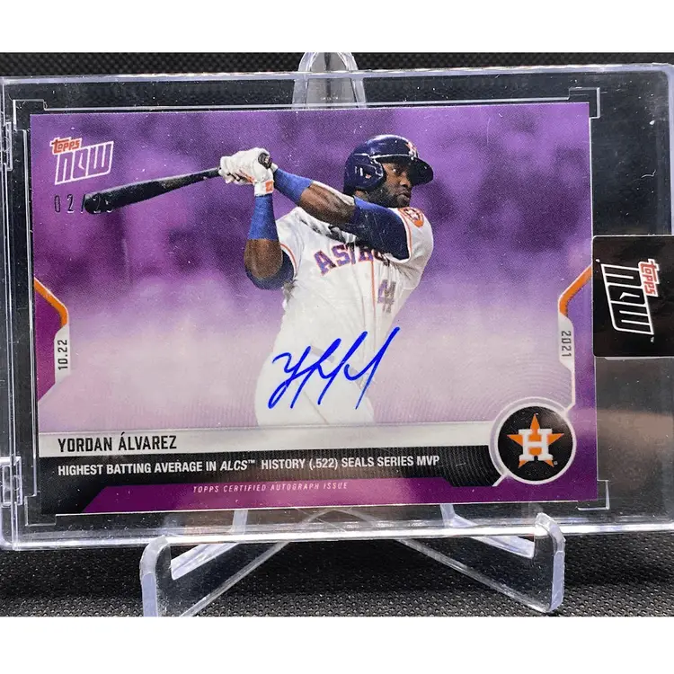 2021 Topps Now Yordan Alvarez ALCS /25 Auto 1004C