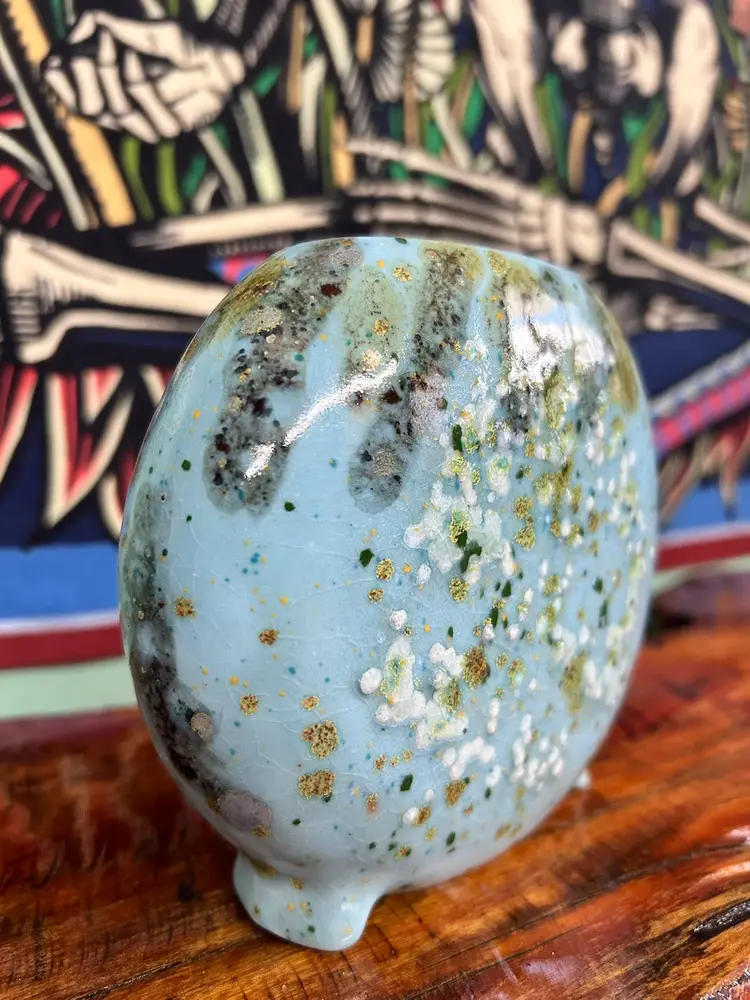 Glazed Pottery Signed Vase