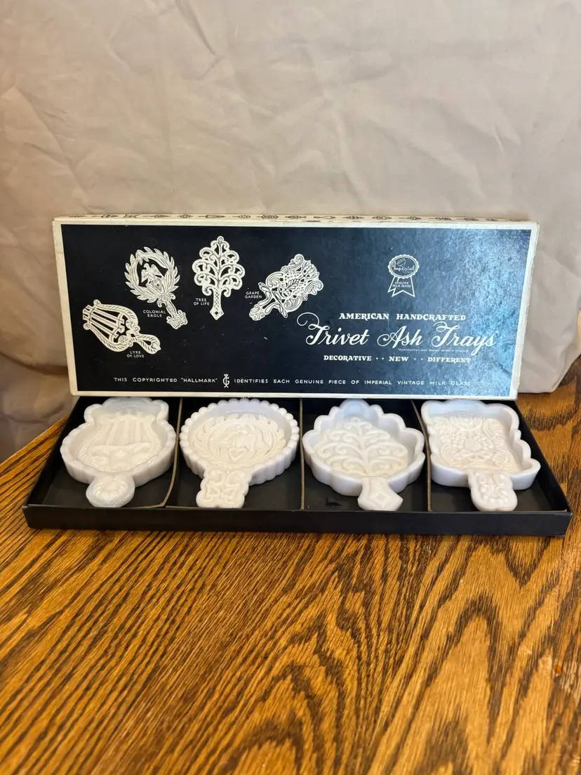 Milk glass Ash Trays